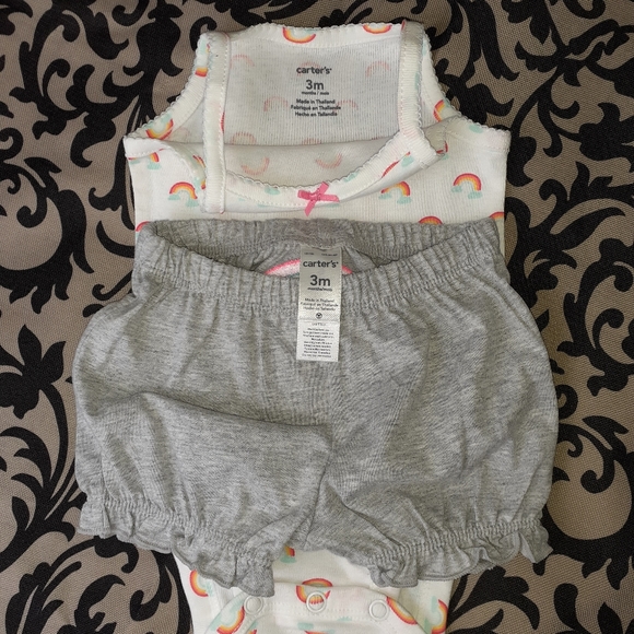3/$15 Carters Rainbow Onesie with Shorts - Picture 6 of 7